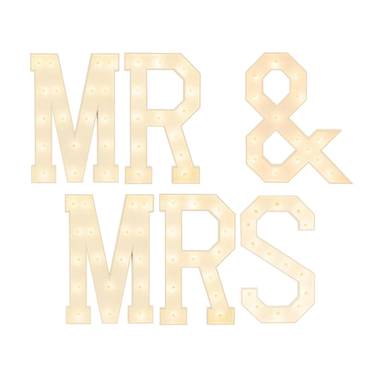 LED Marquee:  MR & MRS