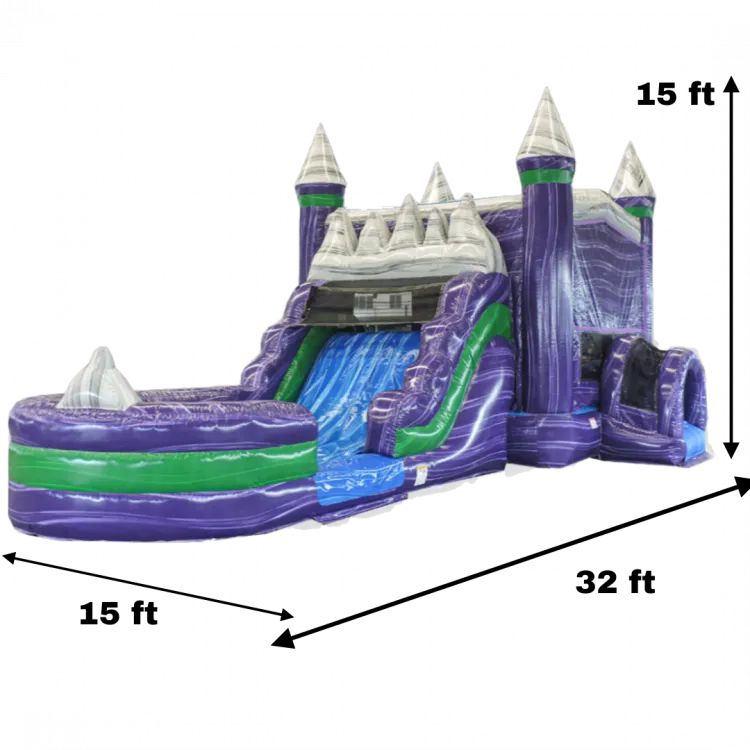 Inflatables  - Slide Combo Purple Knight