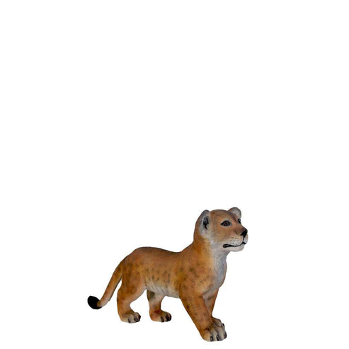 Jungle: Lion Cub Standing Statue
